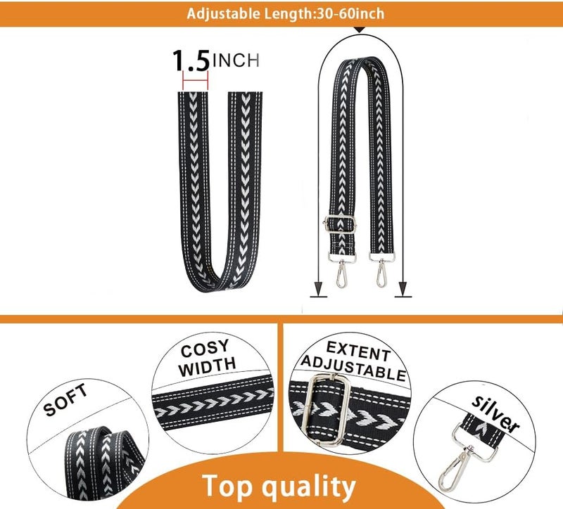 S-Jacorry Purse Strap Replacement Crossbody Wide Shoulder Strap Adjustable Canvas Straps Handbag Strap Replacement Belts - Image 4